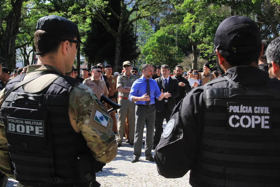 Secretaria da Segurança Pública lança megaoperação em Curitiba e Região Metropolitana. Foto: Divulgação