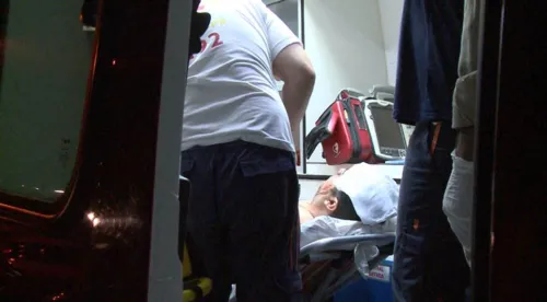 Tiro atingiu a cabeça da vítima, que por sorte pegou apenas de raspão. (Foto - Reprodução/Massa News)