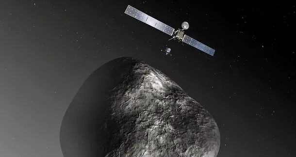 Nesta semana os cientistas vão finalmente ver a sonda-mãe da Missão Rosseta chegar a cometa em forma de pato de borracha - Imagem - ciencia-online.net - reprodução