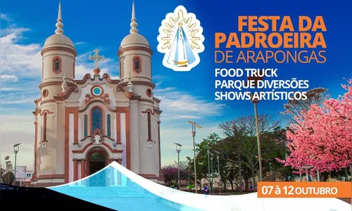 Festa da Padroeira leva food truck e diversão para as crianças em Arapongas