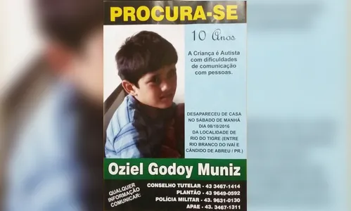 Polícia Civil investiga desaparecimento de criança autista em Rio Branco do Ivaí