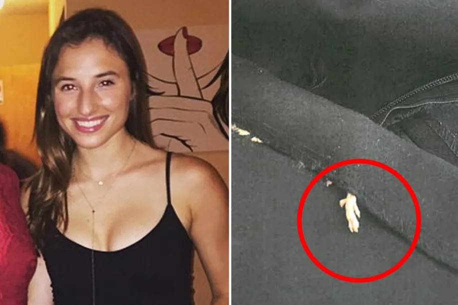Cailey Fiesel, de Midtown, comprou um vestido da Zara e mais tarde encontrou um roedor morto costurado dentro - Imagem - Facebook/New York Post