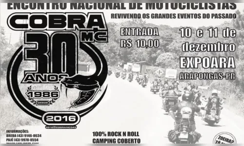 
							Arapongas recebe Encontro Nacional de Motociclistas no fim de semana
						
						