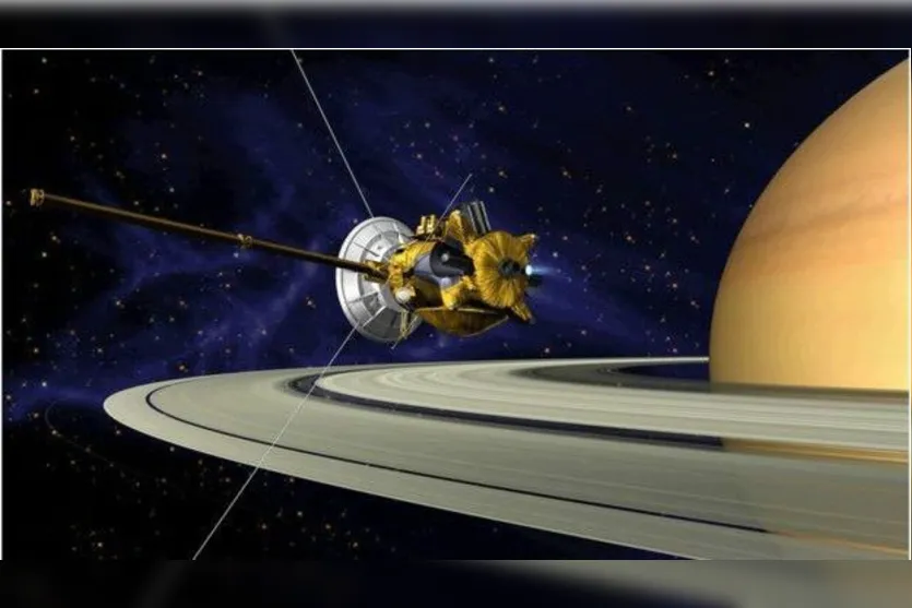  Asonda Cassini vai mergulhar nos aneis e depois colidir com Saturno - Imagem: NASA 