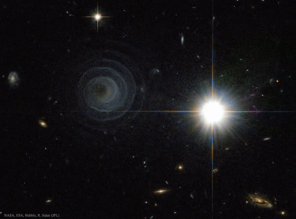 Espiral à esquerda de estrela é alvo de muitos questionamentos - Foto: R. Sahai - JPL - NASA ESA HUBBLE 