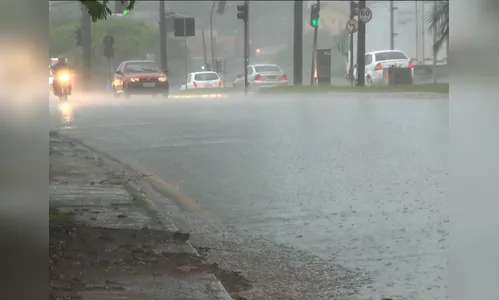 Chuva torrencial em Londrina nesta terça; veja vídeo