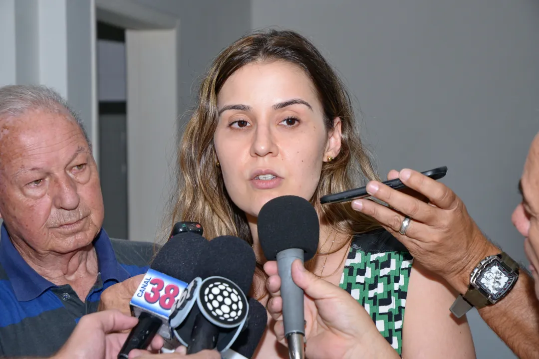 Juíza Renata Bolzan Jauris durante entrevista coletiva. Foto: Sérgio Rodrigo