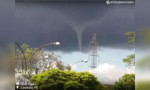 Fotos de nuvem funil em Londrina circulam na internet