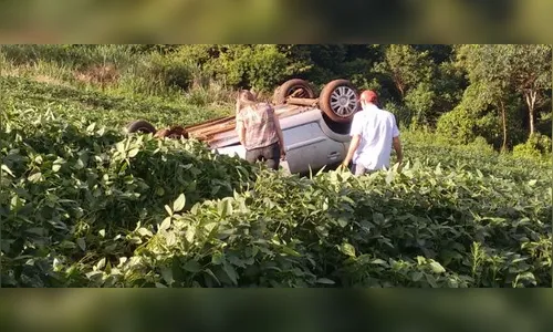 Engenheira agrônoma capota carro na PR-170 em Borrazópolis 