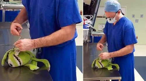 Cirurgião Droutor Travis Groth, quando operava pelúcia - Foto: Reprodução/Facebook 