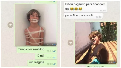 Arthur (ao fundo) é o personagem central da pegadinha feita pelos irmãos Bilek, de Londrina - Foto: Reprodução/Facebook