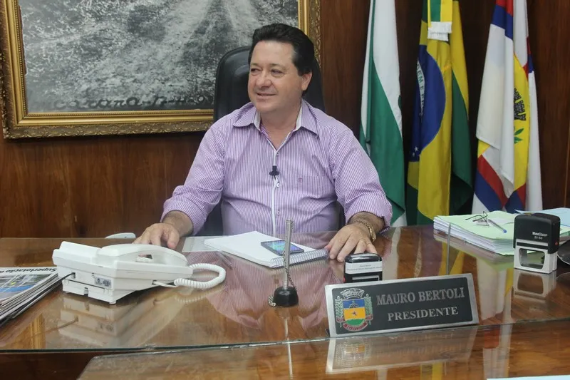 Mauro Bertoli presidente da Câmara de Vereadores de Apucarana. Foto: José Luiz Mendes