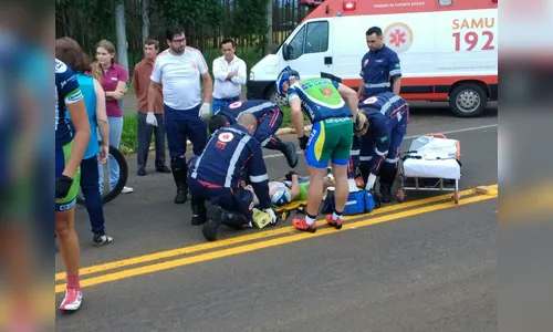 Ciclista fica inconsciente após ser atropelado na Rodovia do Milho 