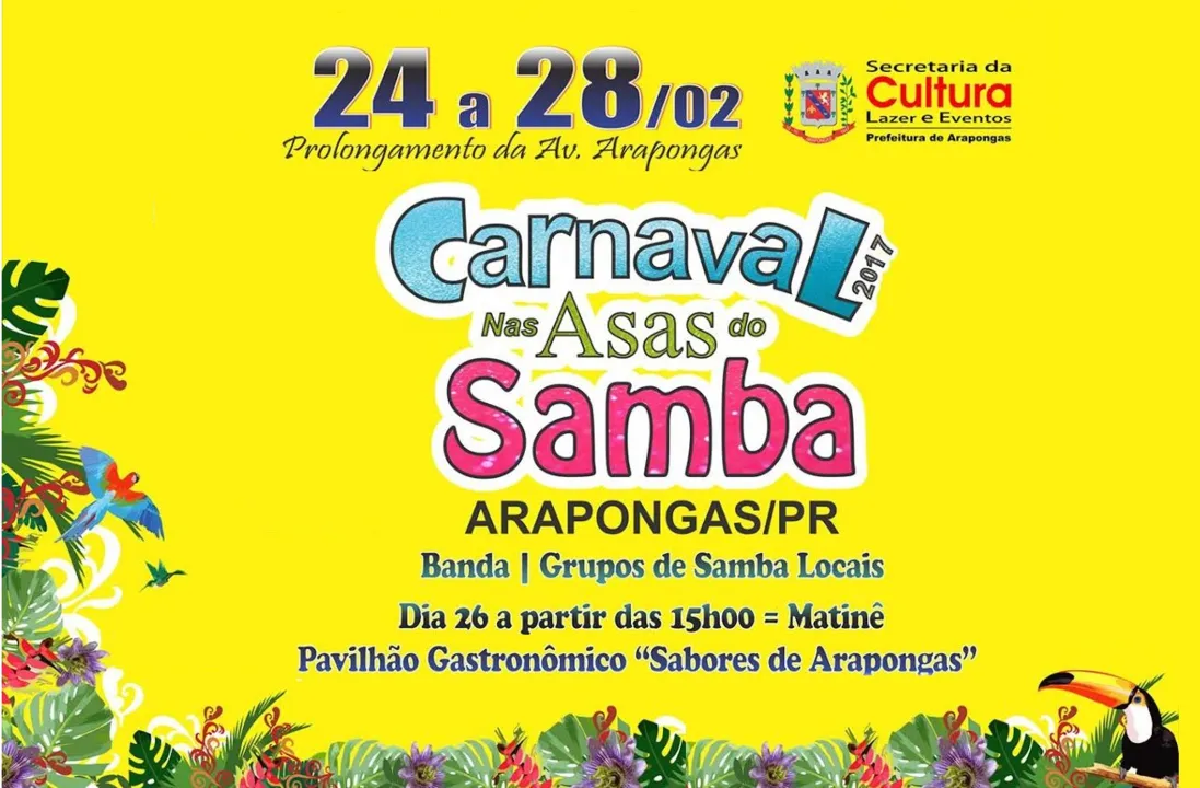Festa oficial começa dia 24, mas a partir do dia 02 já haverá programação voltada para o carnaval. (Foto - divulgação)