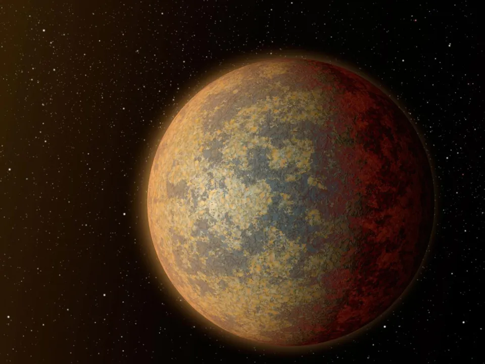 Ilustração mostra como o exoplaneta poderia parecer: possibilidade de vida? - Imagem: NASA / JPL-Caltech
