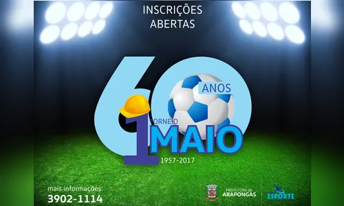 Já estão abertas as inscrições para o Torneio 1º de Maio