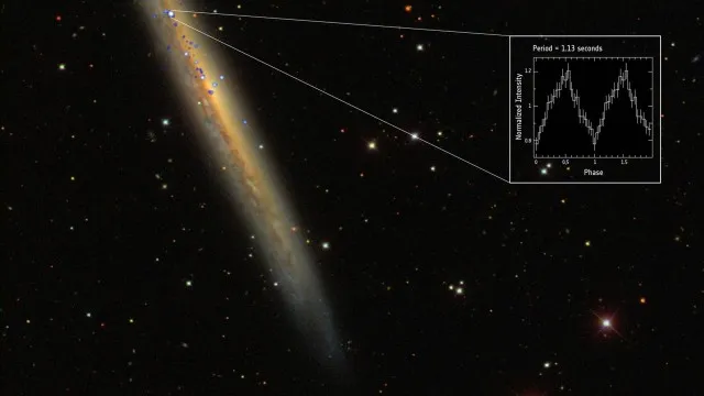 Pulsar NGC 5907 X-1: o mais longínquo e brilhante já visto até agora no Universo - Imagem ESA