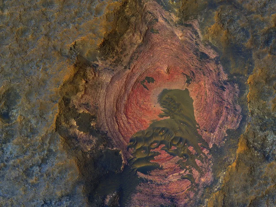 Cientistas classificaram a rocha-mãe registrada pela câmera como o "coração de Marte - Foto: NASA