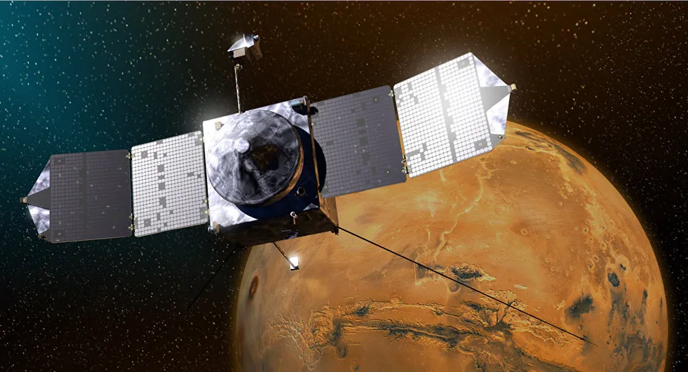 A sonda Maven foi lançada da Terra com destino a Marte em novembro de 2013 Foto: NASA