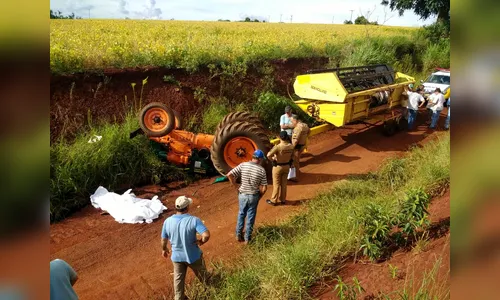 Trator tomba e mata adolescente em Marilândia do Sul