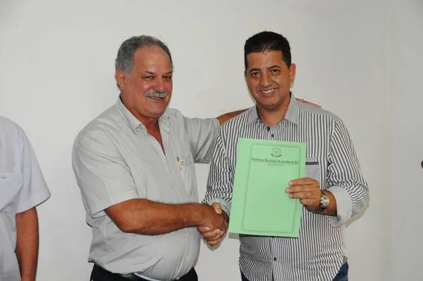 Prefeito Benedito José Pupio e deputado estadual Cobra Repórter. Foto: Assessoria