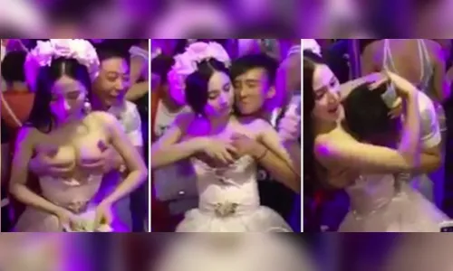 
							Convidados pagam para tocar seios da noiva em festa de casamento na China
						
						