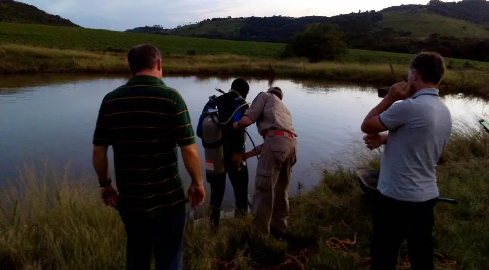 Corpo foi encontrado pela noite após duas horas de buscas. Foto - Divulgação/PM