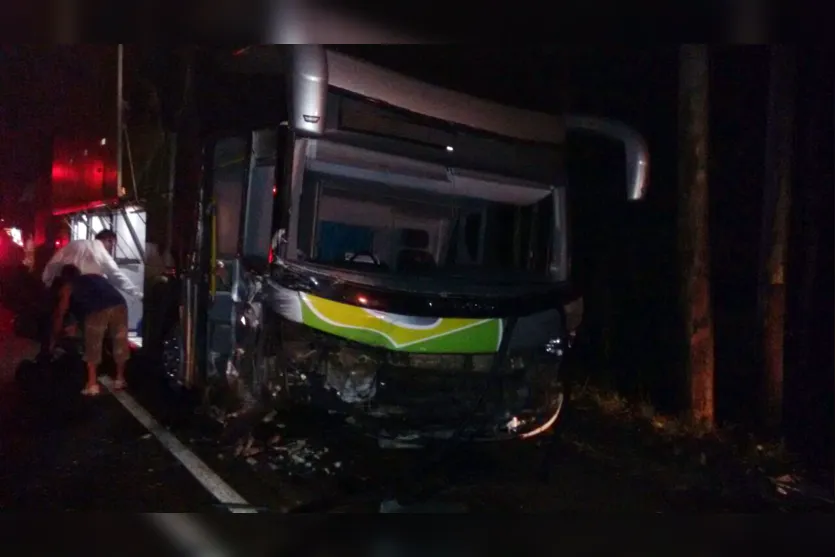  A colisão frontal envolveu um Fiat-K e um ônibus (Foto: Preto/Polícia Civil) 