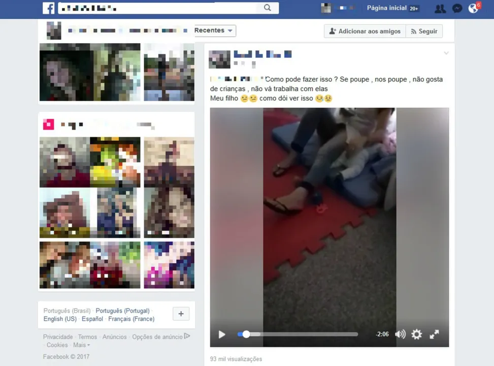 Mãe de criança divulgou vídeo nas redes sociais de suposta agressão contra o filho em uma creche de Salto do Lontra - Foto: Reprodução/Internet