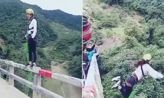 Salto de bungee jump dá errado e quase acaba em tragédia; veja vídeo
