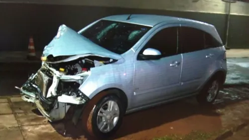 Carro roubado pelos ladrões em Londrina. Foto: Reprodução/RPC Londrina
