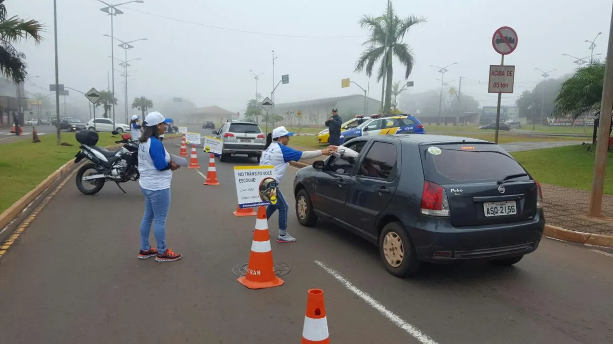 Ação faz parte da programação Maio Amarelo. Foto - Guarda Municipal/Divulgação