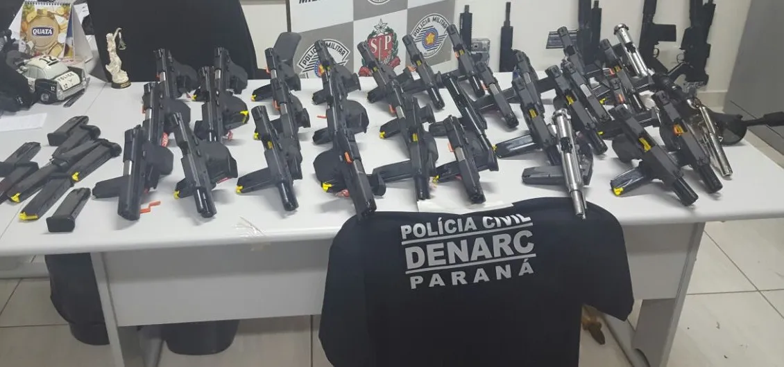 Armamento pesado e munições seriam entregues a traficantes - Foto -  Divulgação/ PCPR