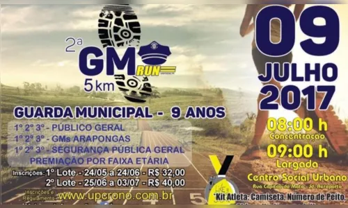 
							GM de Arapongas promove corrida para comemorar aniversário
						
						