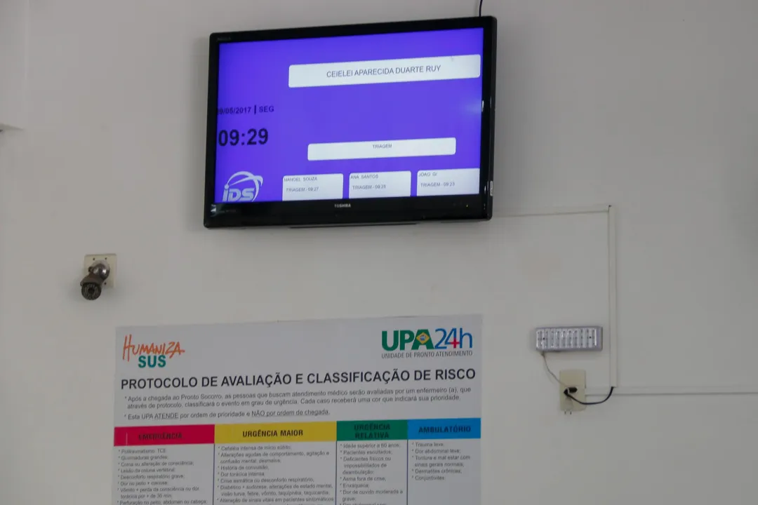 UPA instala painel eletrônico para atendimento  - Fotos – Edson Denobi