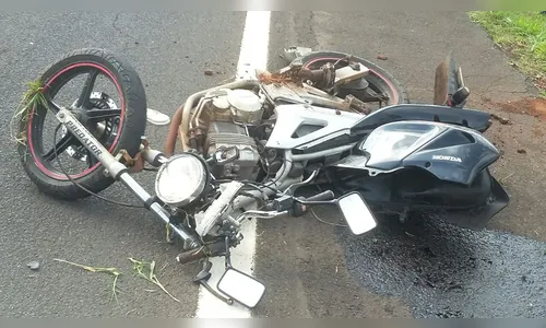 Motociclista fica ferido após acidente na BR-376