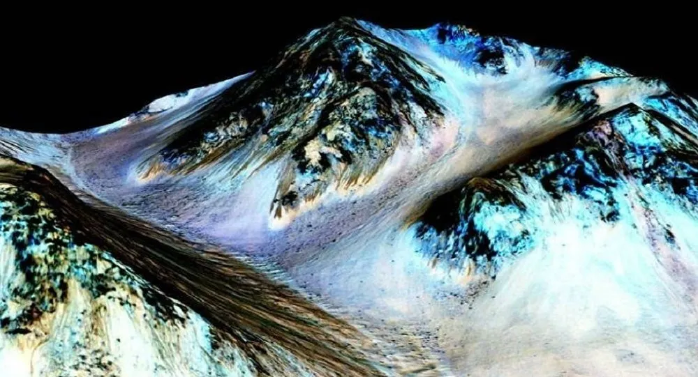De onde surgiu água na superfície de Marte? - Foto: NASA/JPL/University of Arizona