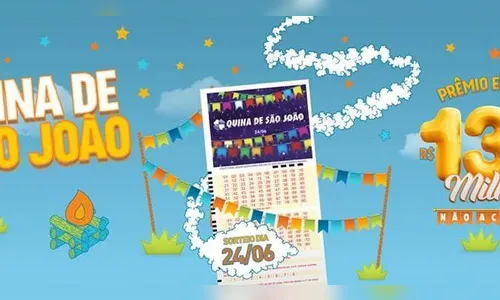 Doze apostas levam o prêmio de R$ 130 milhões da Quina de São João