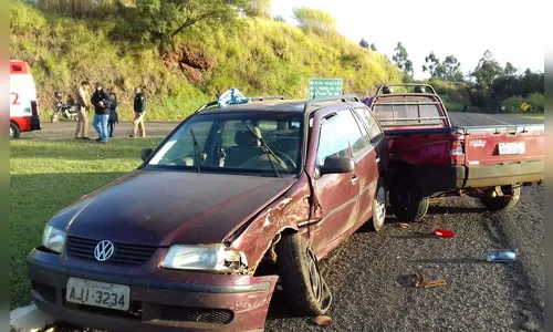 Acidente deixa motorista ferido no trevo de acesso a Jandaia do Sul