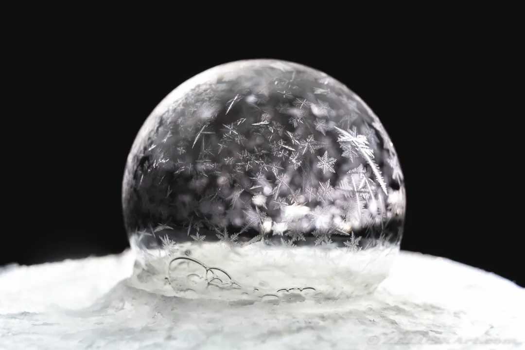 Quando as bolhas de Pablo Zaluska​ foram soltas na rua durante inverno, elas se congelaram imediatamente - Foto: Pablo Zaluska