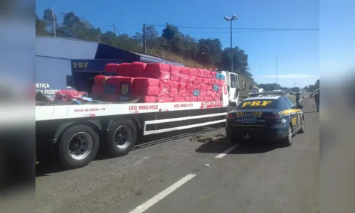 
							Após acidente, PRF apreende 150 mil carteiras de cigarro avaliadas em R$ 750 mil
						
						