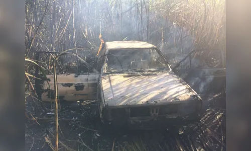 Homem atira em carro depois ateia fogo no veículo