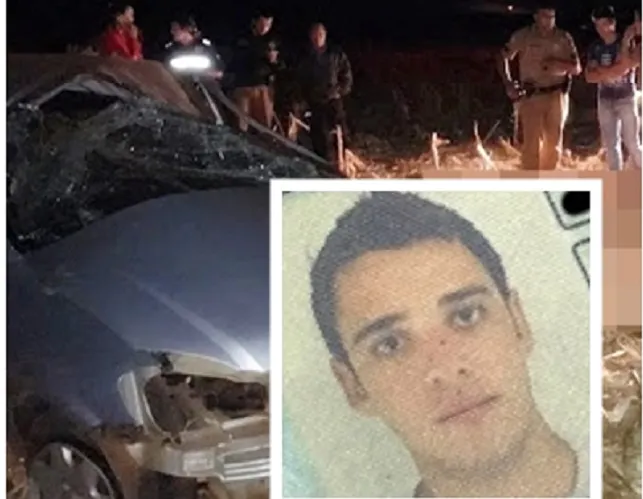 Acidente provocou a morte de Guilherme Vinícios Figueiredo Salla, de 24 anos - Foto - Reprodução - Blog do Roque