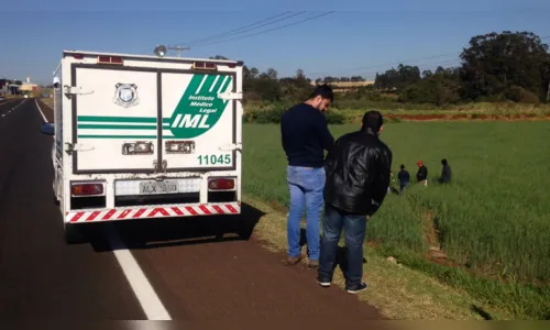 
							Corpo é localizado em plantação de aveia na margem da PR-444 
						
						