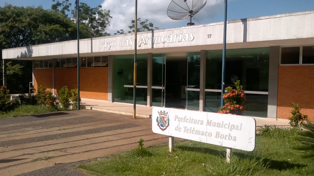 Fachada da Prefeitura de Telêmaco Borba - Foto: Mapio.net
