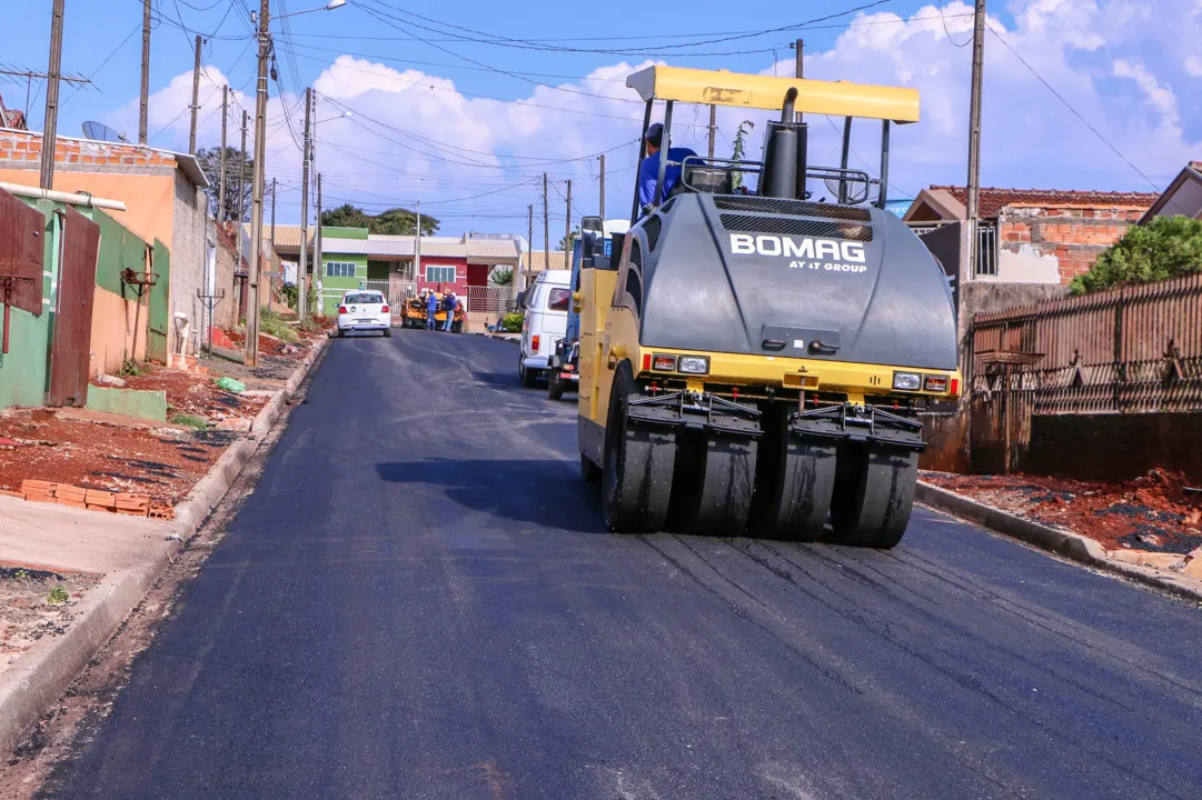 Pavimentação de duas ruas no Recanto Mundo Novo está na reta final. Foto: Assessoria 