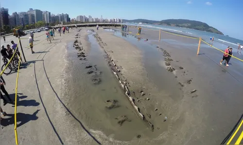 Navio misterioso que 'surgiu' em praia de SP vira alvo de pesquisadores estrangeiros