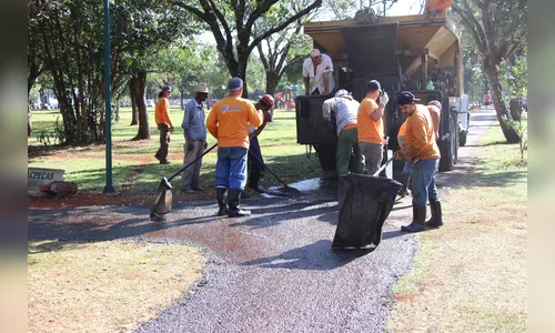 Prefeitura recupera pista de caminhada da Praça da Saudade em Arapongas