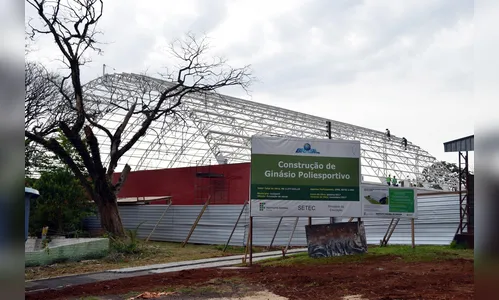 Construção do poliesportivo do campus do IFPR segue em ritmo acelerado