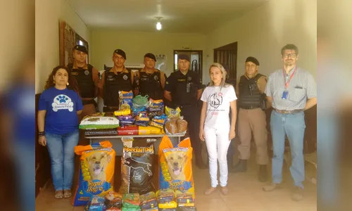 ONGs recebem rações arrecadadas na 1ª Cãominhada da PM